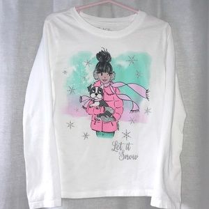 New Without Tags Cute Let It Snow Girls Shirt
